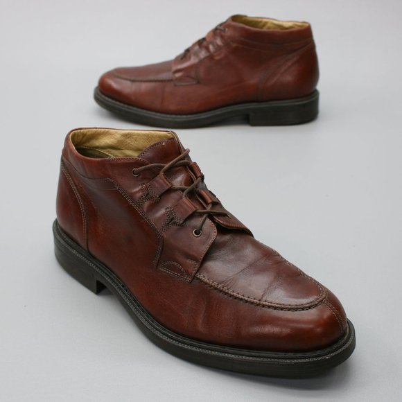 Bacco Bucci Men\'s 13 Brown Leather Lace-up Chukka Moc-toe Ankle Boots Italy main image 7